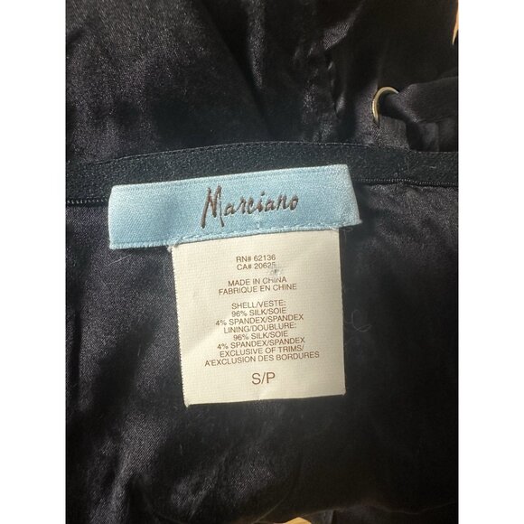 Guess Marciano Black Silk Ruched Corset Bustier Top Small Y2K Sexy Evening Party - Picture 5 of 8